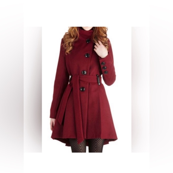 Steve Madden Winterberry Medium Red Coat - Picture 7 of 9